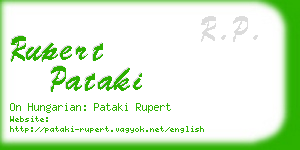 rupert pataki business card